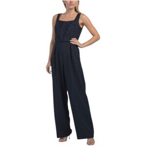 KAY UNGER Sleeveless Wide Leg Jumpsuit